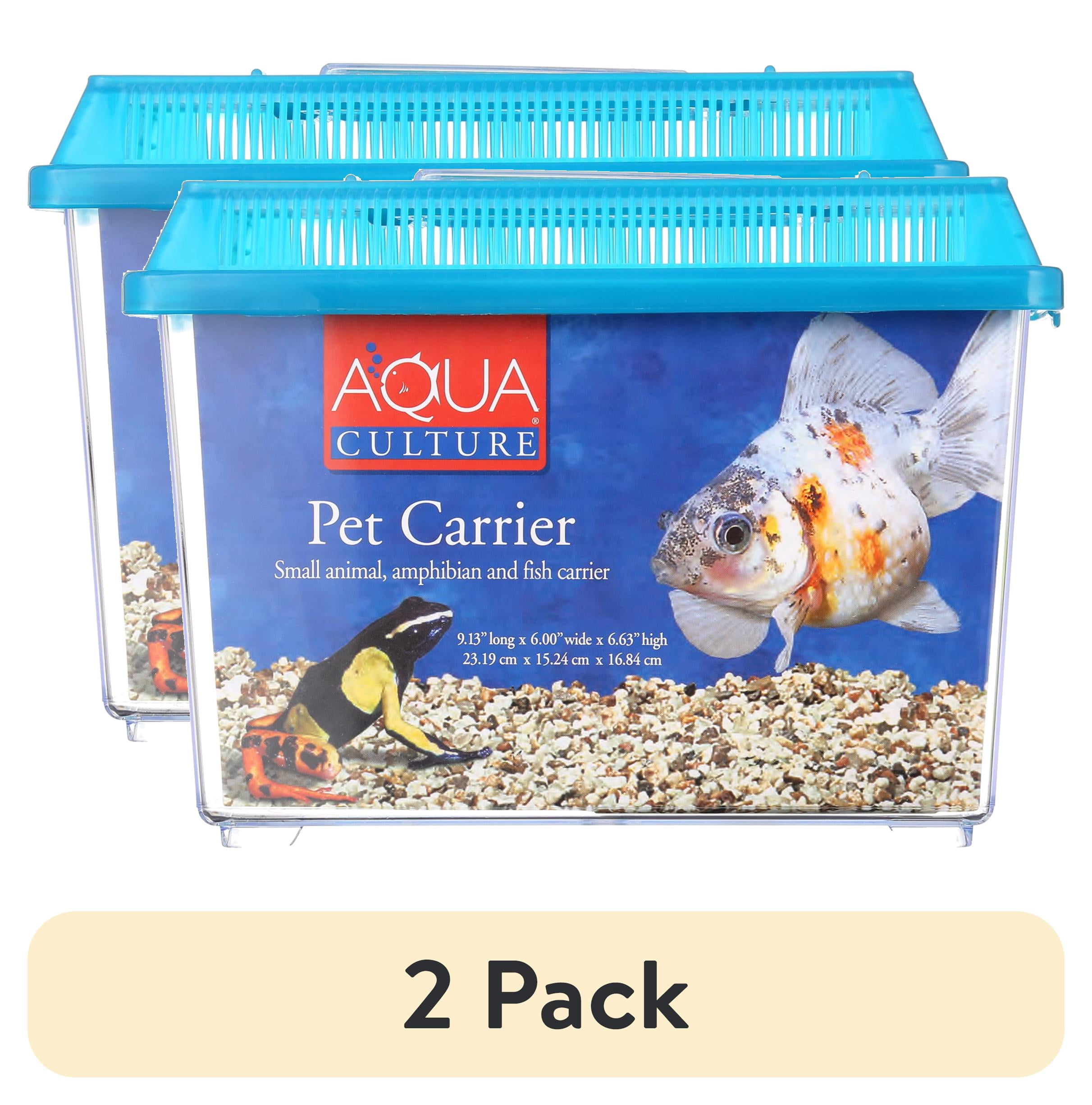 (2 pack) Aqua Culture Pet Carrier for Small Animals, Amphibians, and Fish
