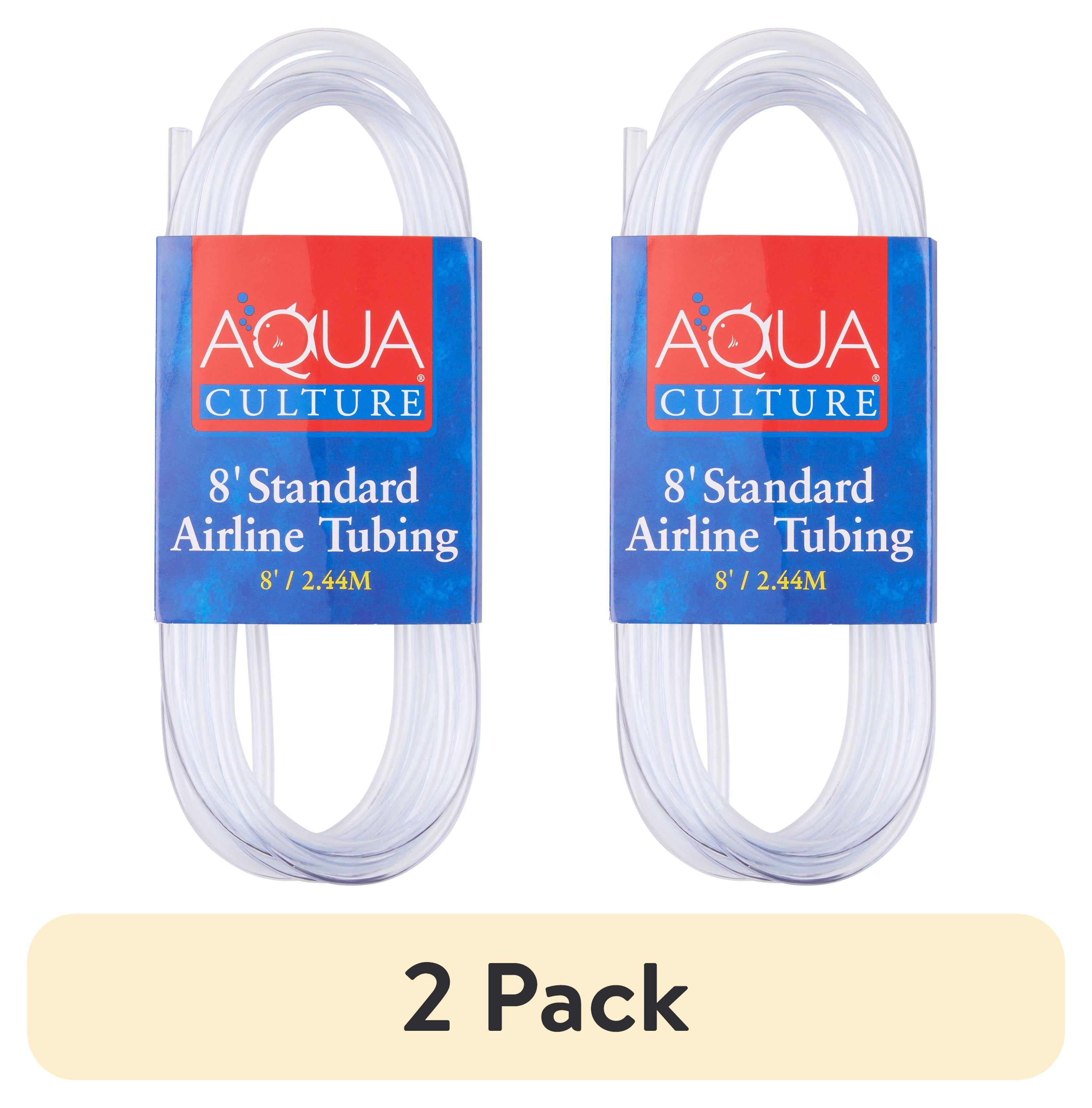 (2 pack) Aqua Culture Standard Aquarium Airline Tubing, 8'