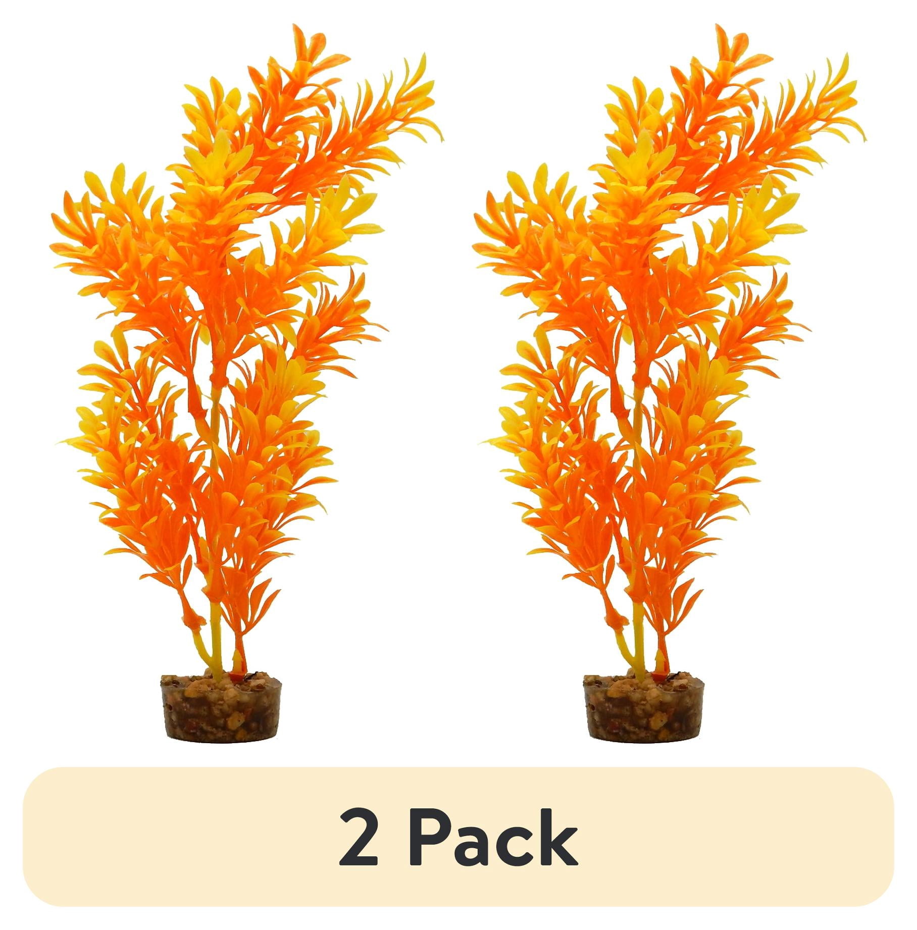 (2 pack) Aqua Culture Wild Flower Aquarium Plant Decoration, Assorted