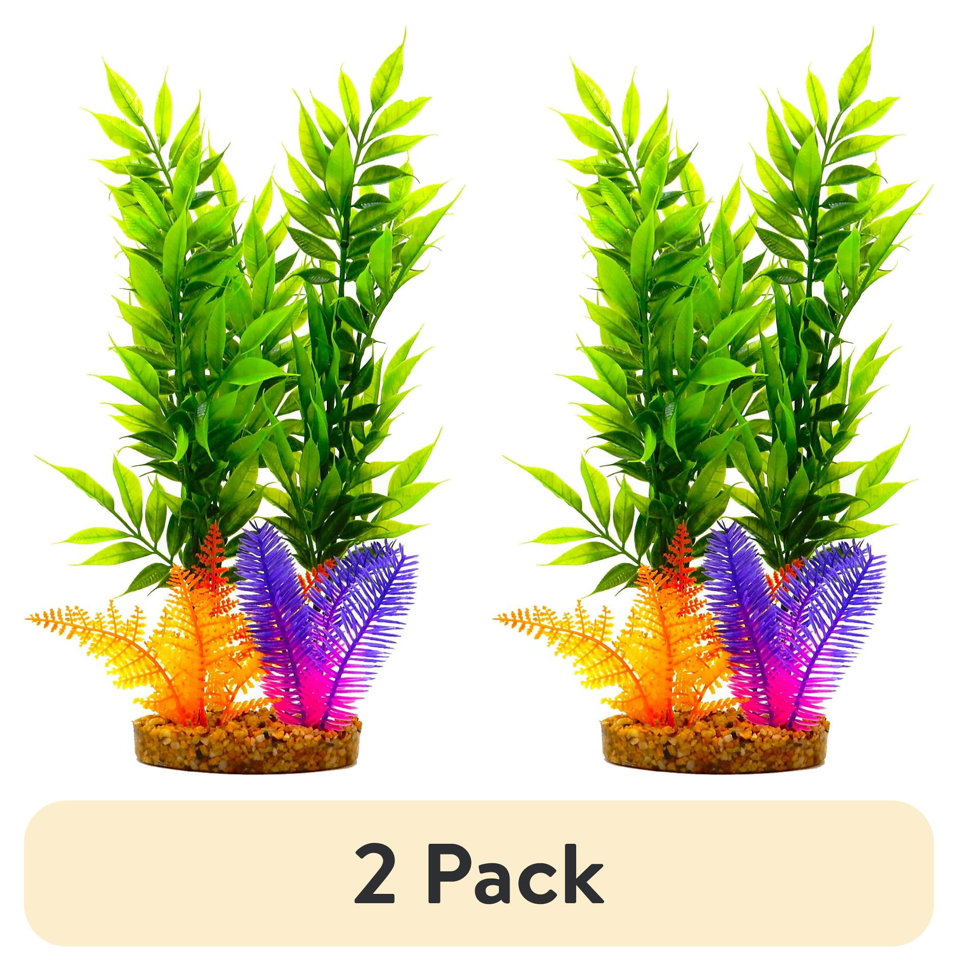 (2 pack) Aqua Culture XL Standing Aquarium Plant - Multicolor