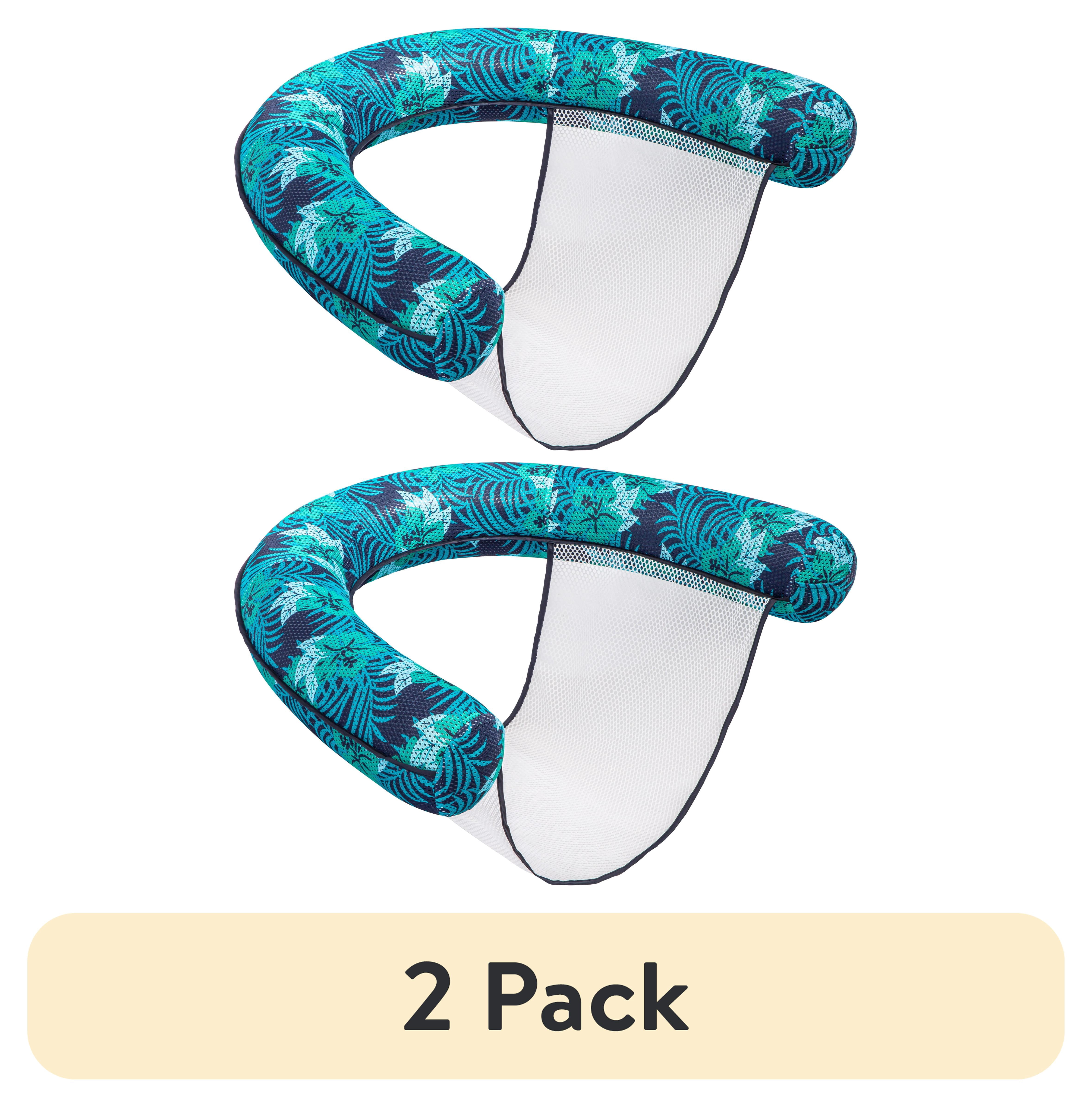 (2 pack) Aqua-Leisure Luxury Noodle Pool Chair, with Soft Cool Weave Mesh Fabric