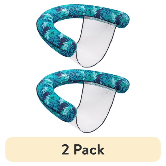 (2 pack) Aqua-Leisure Luxury Noodle Pool Chair, with Soft Cool Weave Mesh Fabric