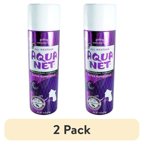 (2 pack) Aqua Net Extra Super Hold Professional Hair Spray, Unscented, 11 oz