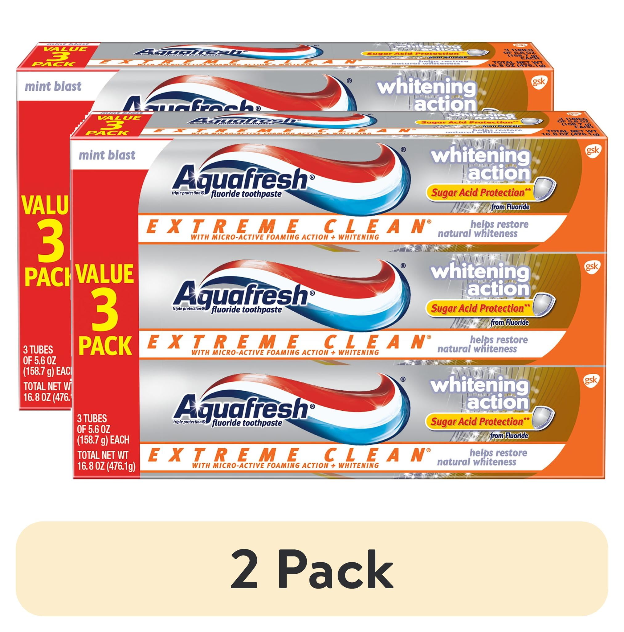 Is Aquafresh Extreme Clean Discontinued (2 pack) Aquafresh Extreme Clean Whitening Action Fluoride Toothpaste