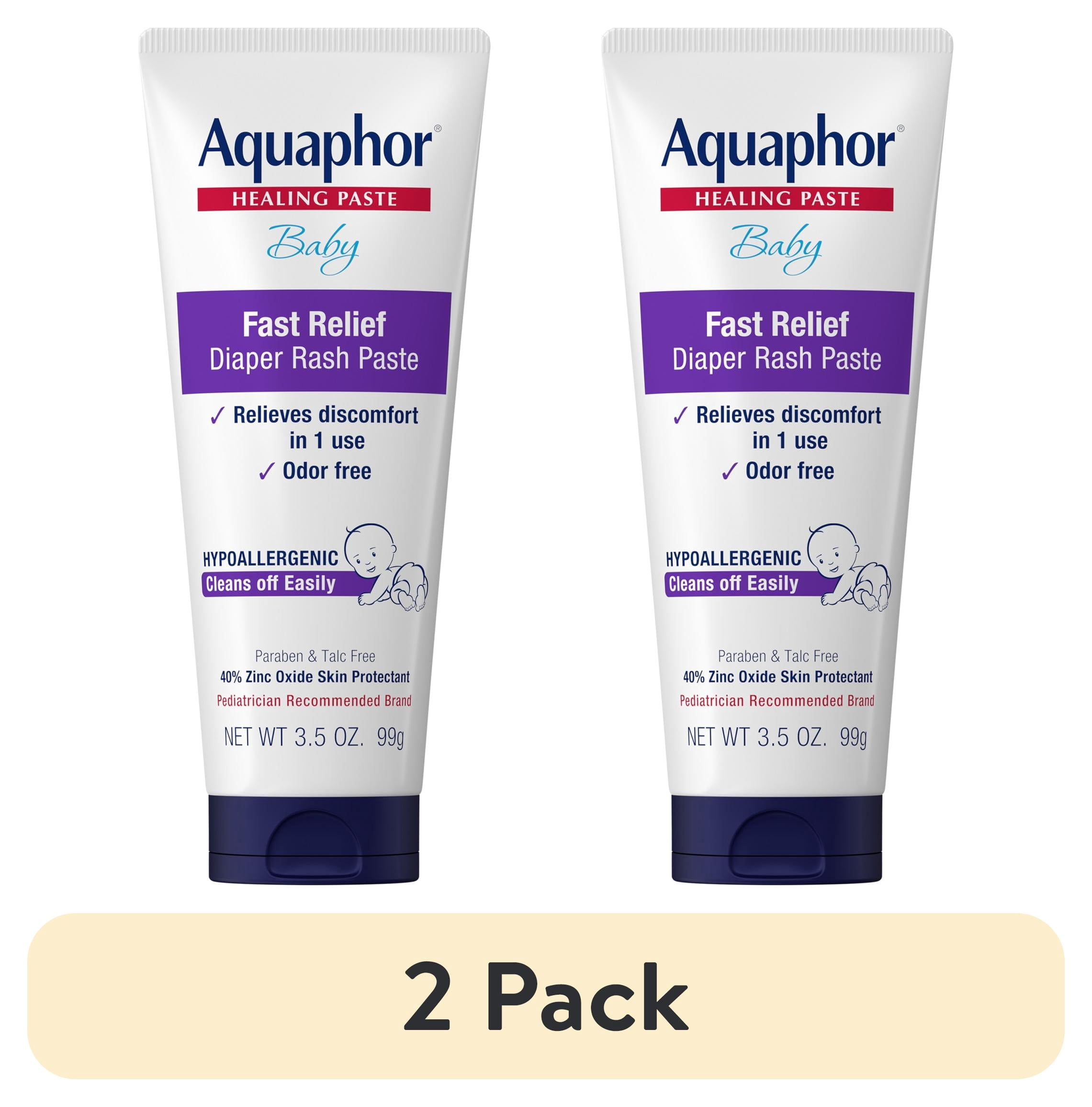 3 pack) Aquaphor Baby Diaper Rash Relief Paste with Zinc Oxide