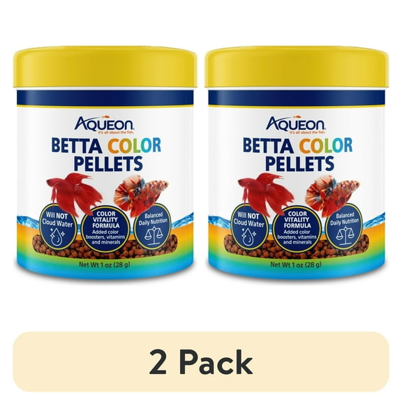(2 pack) Aqueon Betta Color Pellets 1 Ounce