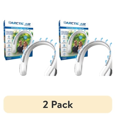 (2 pack) Arctic Air Cool Touch - Portable Handheld Fan, Mini USB Rechargeable, Compact & Lightweight, 4-Speed Adjustable, Battery-Powered, Quiet & Perfect for Travel & Outdoor, White Color, AACTFW-MC12/4