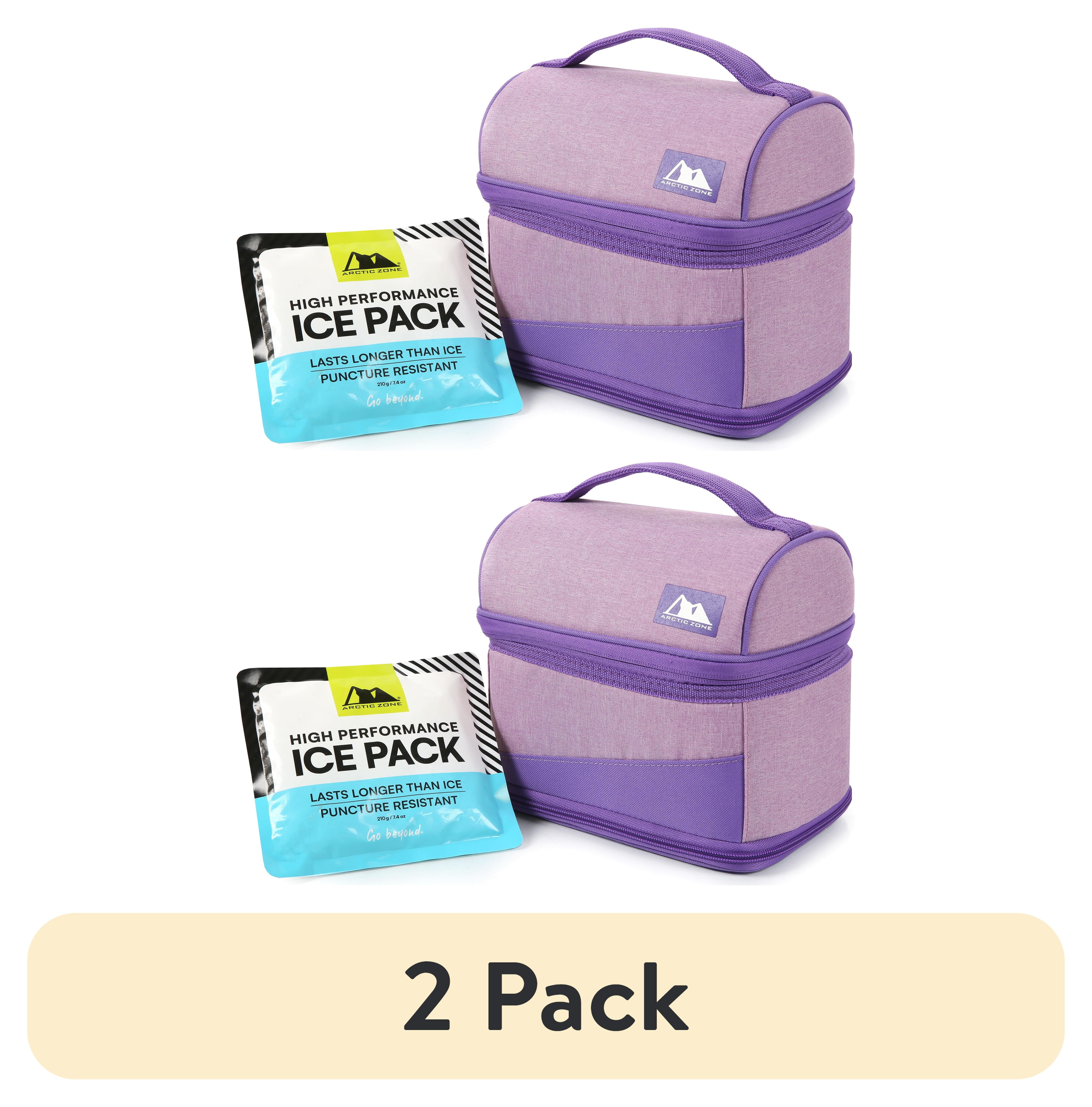 Pack) Arctic Zone Expandable Lunch Box with Ice Pack, Lavender