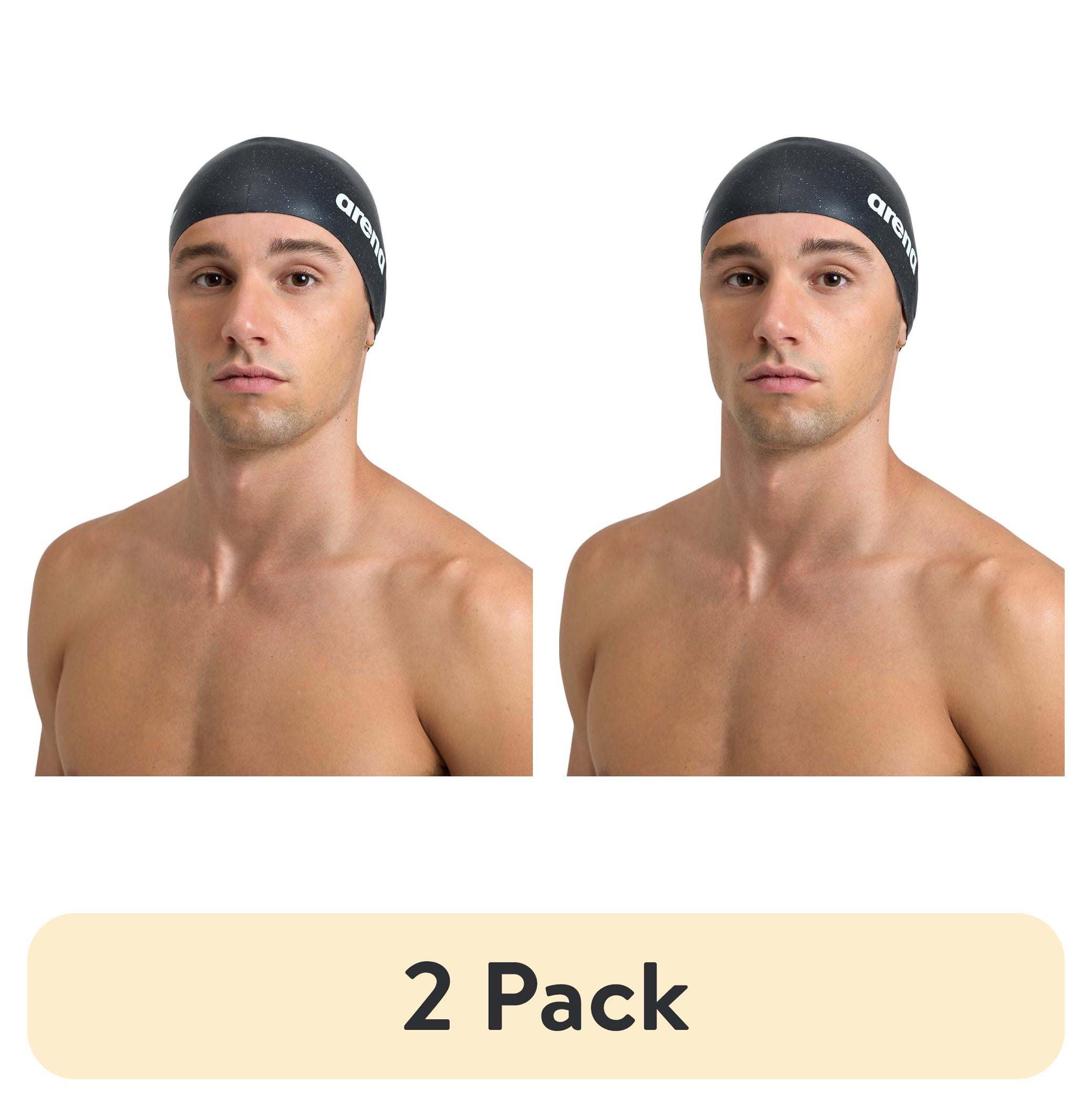(2 pack) Arena Unisex Recycled Silicone Swim Cap - Black