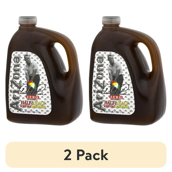 (2 pack) AriZona Arnold Palmer Zero Half & Half Iced Tea Lemonade, 128.0 FL OZ