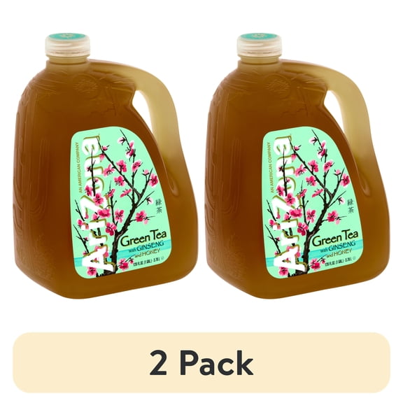 (2 pack) AriZona Green Tea with Ginseng and Honey, 128 fl oz