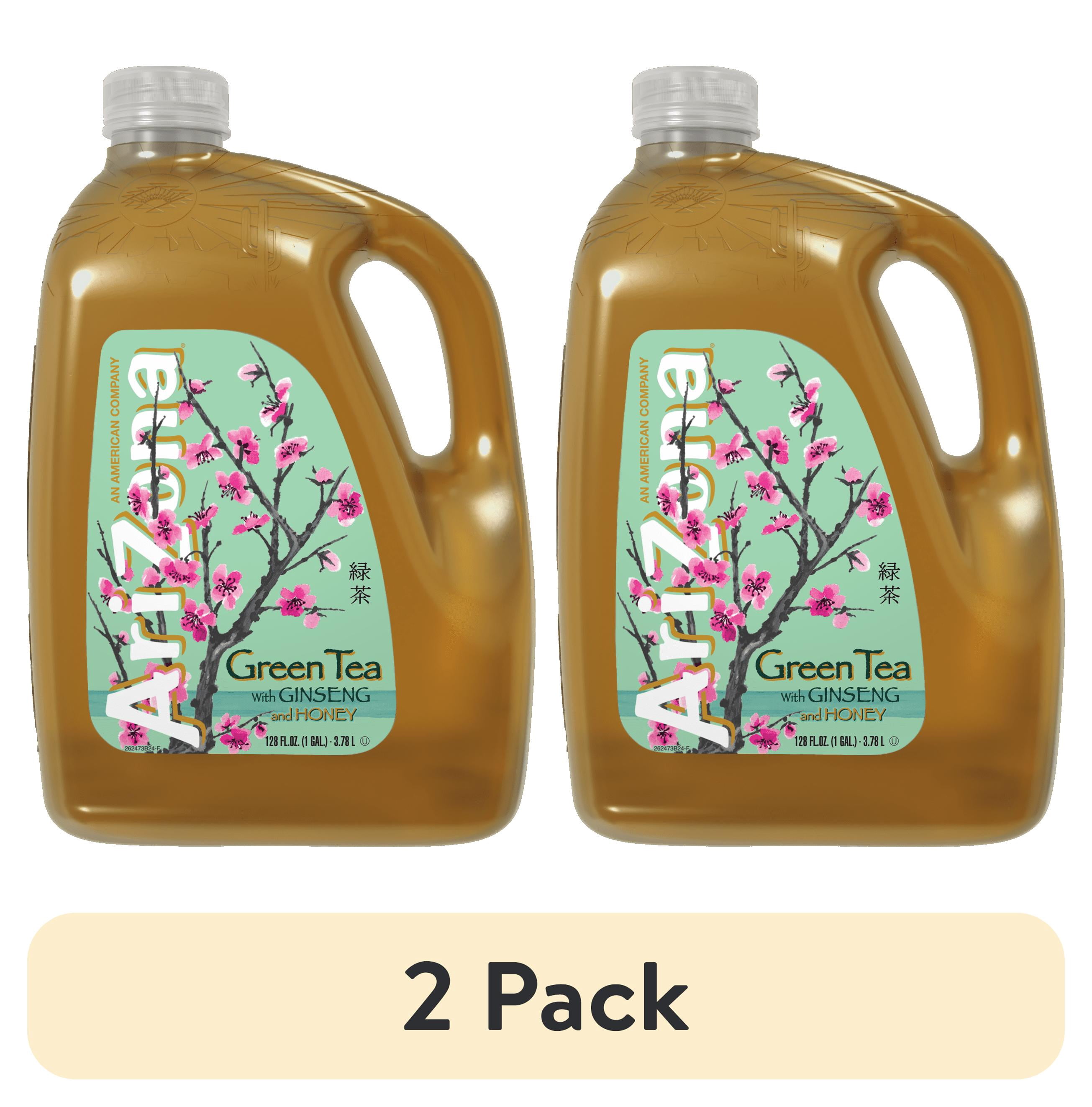 2 pack) AriZona Green Tea with Ginseng and Honey - 128 fl oz