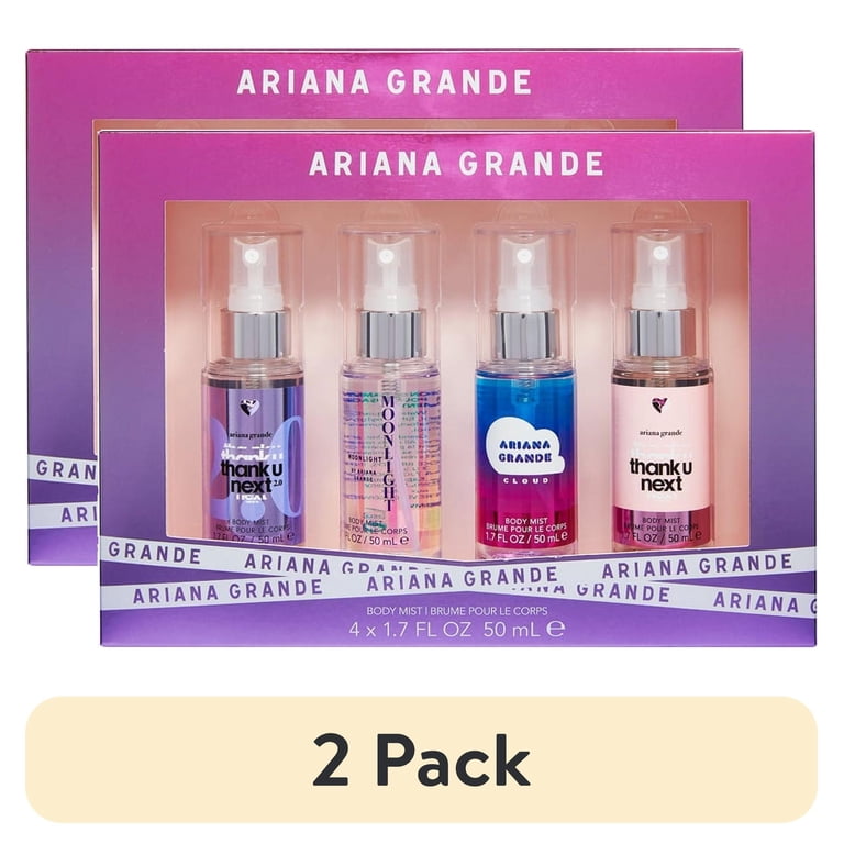 2 pack) Ariana Grande 4PC Body Spray Coffret, 1.7 OZ (Thank U Next