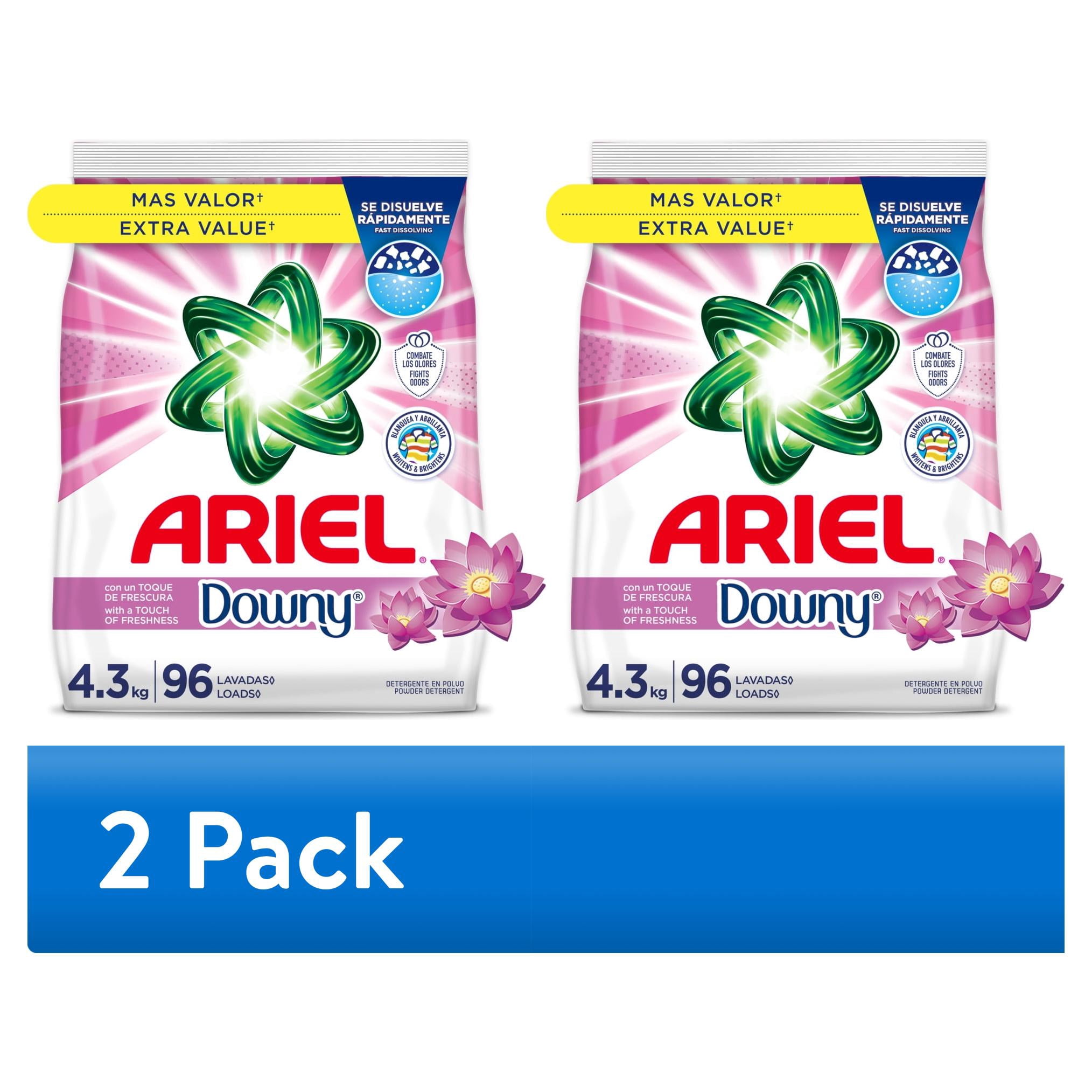 (2 pack) Ariel Laundry Detergent Powder, Touch of Downy Freshness, 4.3 kg, 96 Loads