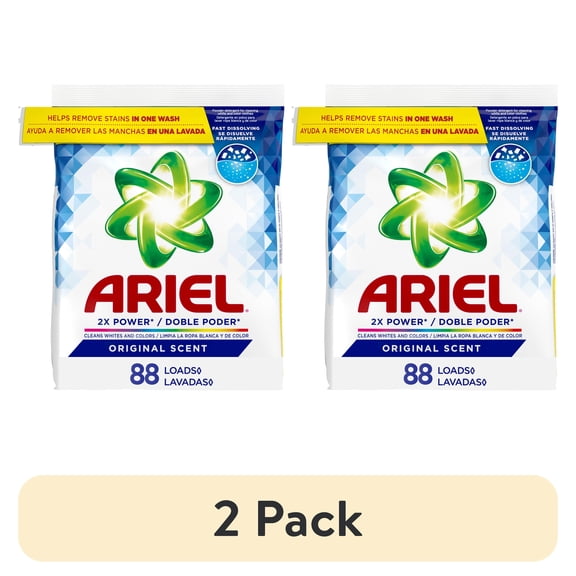 (2 pack) Ariel Laundry Detergent Powder, Original Scent, 141 oz, 66 Loads