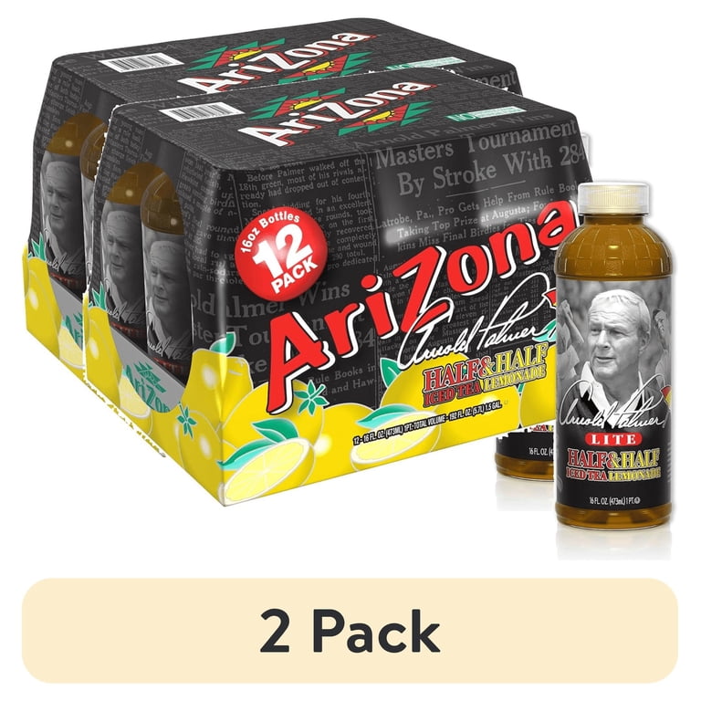 2 pack) AriZona Arnold Palmer Half and Half - 16 fl oz (pack of 12