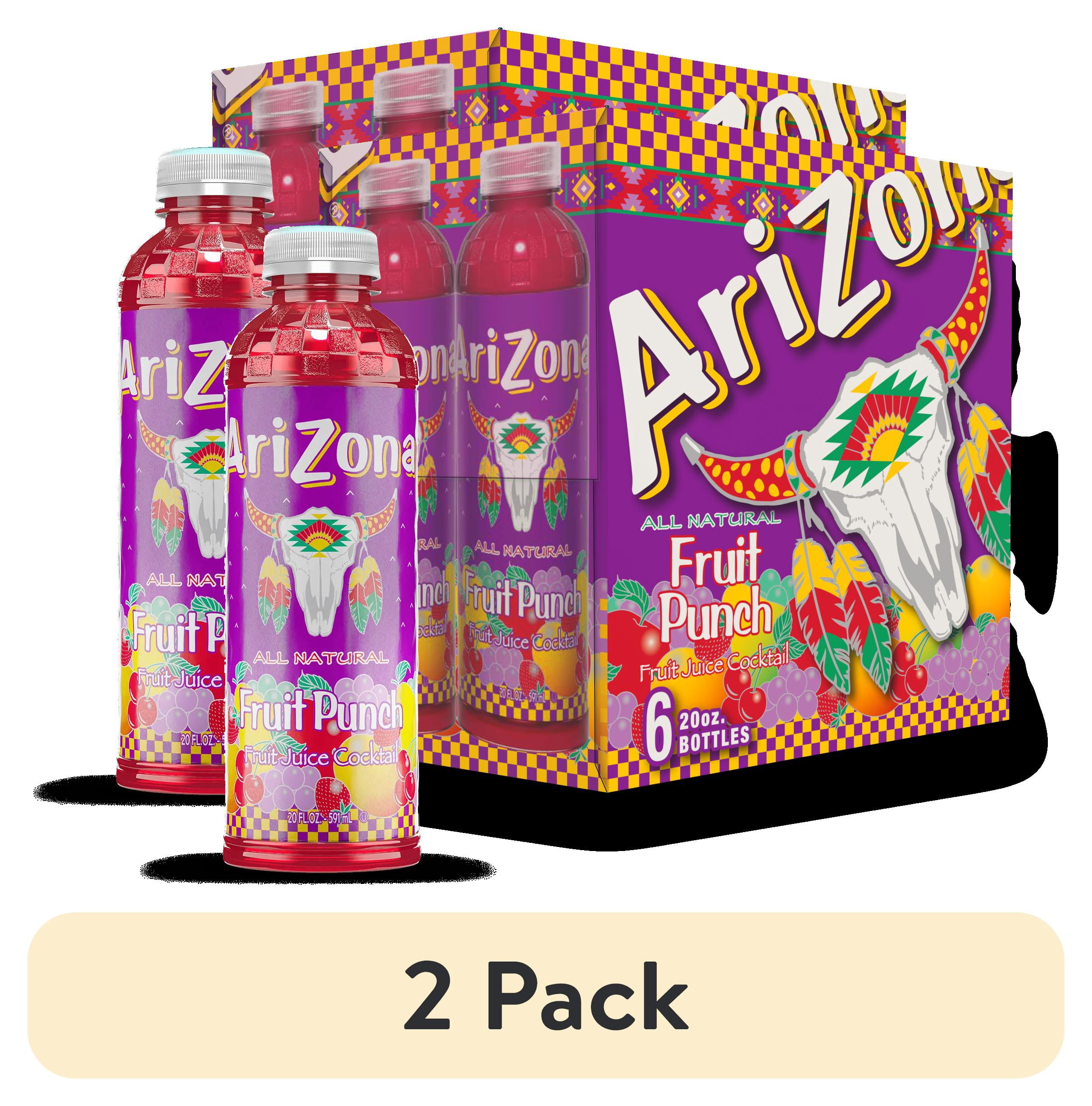 (2 pack) AriZona Fruit Punch Juice Cocktail - Tall Boy 20 fl oz (pack of 6)