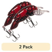 (2 pack) Arkie Lures 220 Series Crappie Crankbait, Color Red Craw
