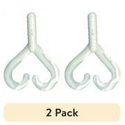 (2 pack) Arkie Lures 4 inch Twin Tail Grubs Lure, Soft Baits, Color White, 8 Pack