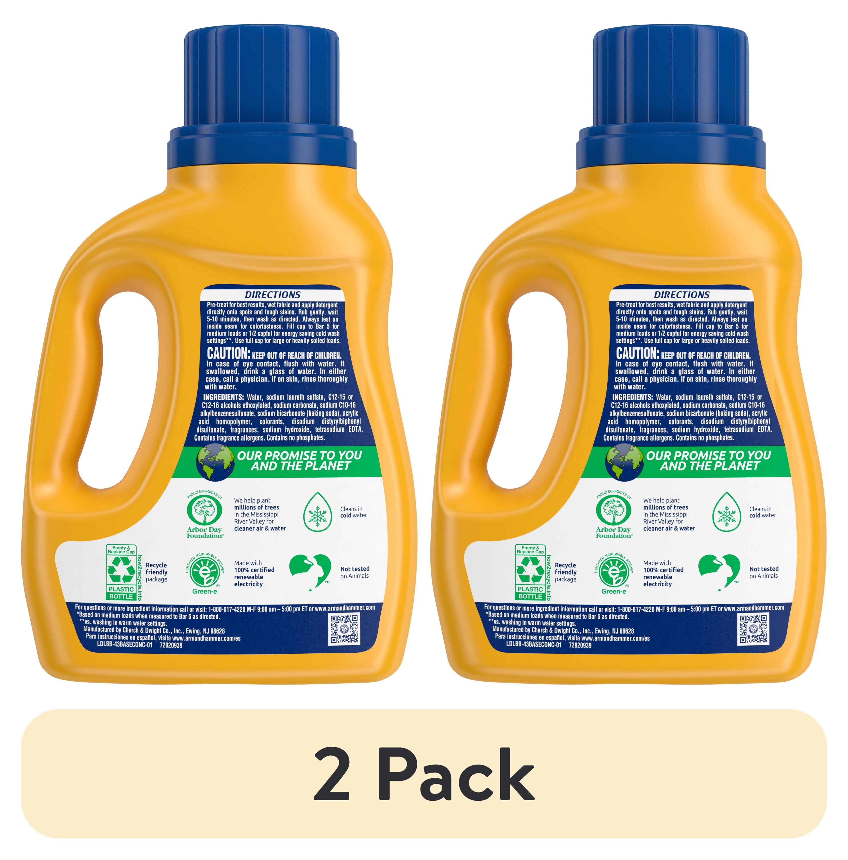 (2 pack) Arm & Hammer Clean Burst, 32 Loads Liquid Laundry Detergent, 45 Fl oz