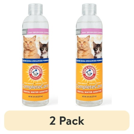 (2 pack) Arm & Hammer Complete Care Dental Water Additive for Cats, 8 fl oz