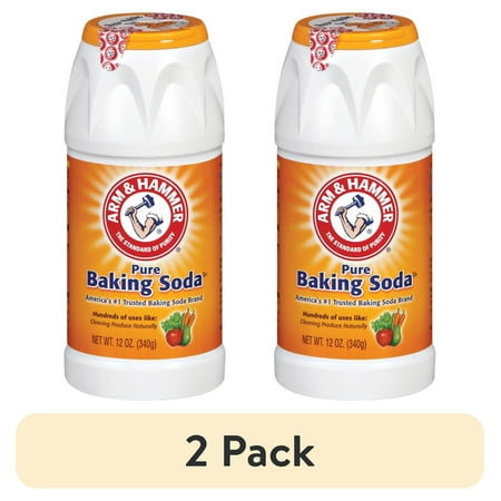 (2 pack) Arm & Hammer Pure Baking Soda Shaker, 12 oz