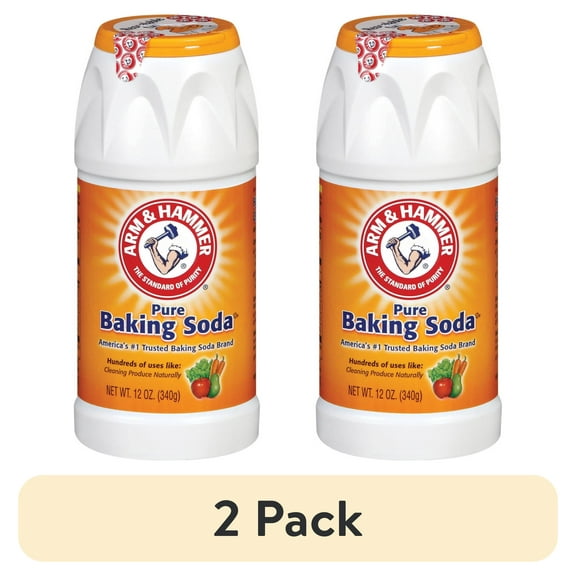 (2 pack) Arm & Hammer Pure Baking Soda Shaker, 12 oz