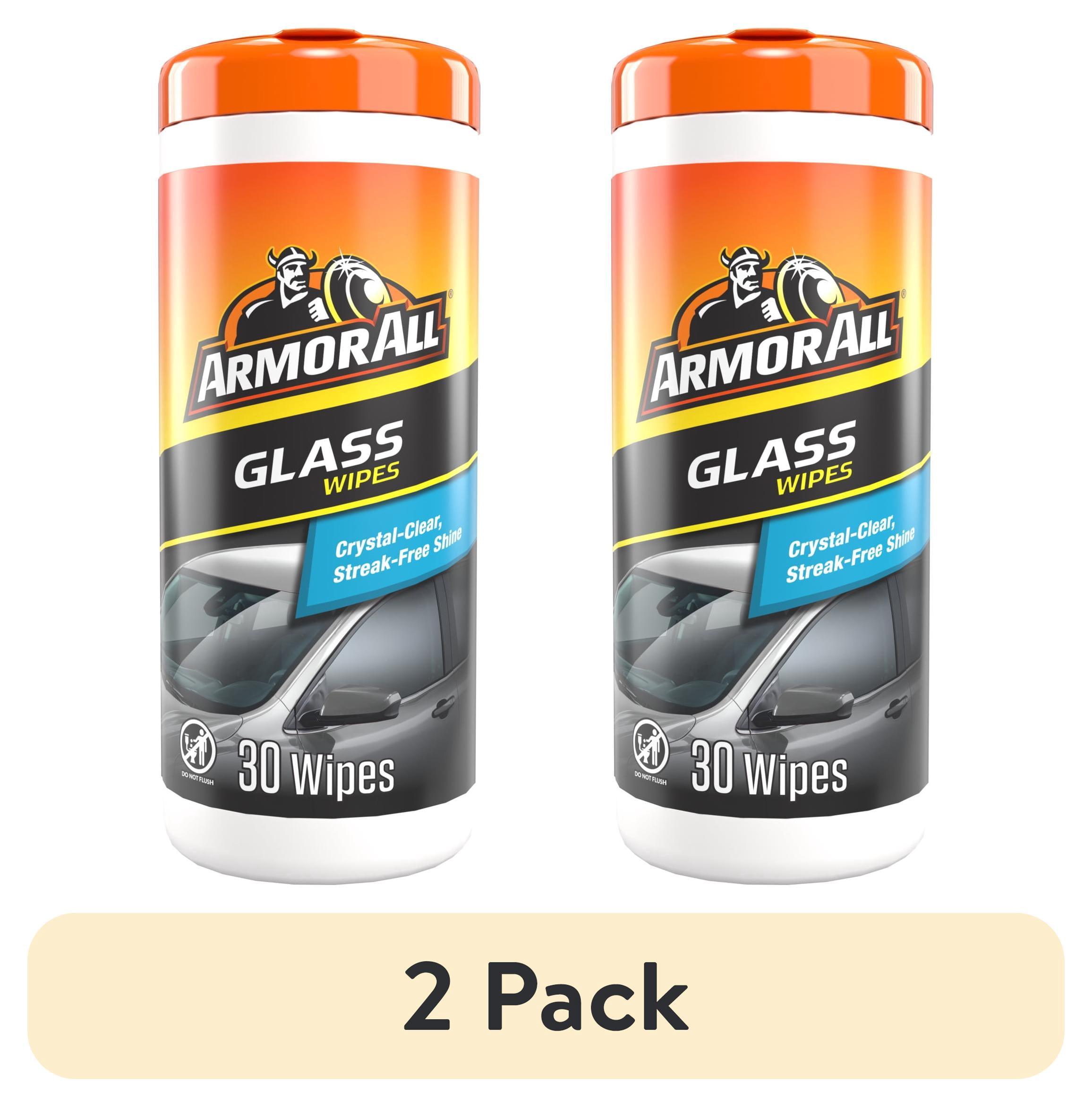 (2 pack) Armor All Automotive Ammonia Free Glass Cleaner Wipes, 30 Count