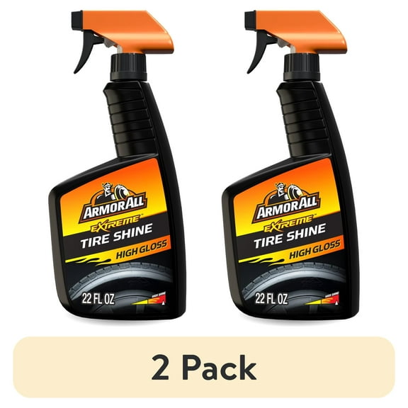 (2 pack) Armor All Extreme Tire Shine Spray for Car Detailing, 22 fl oz Bottle