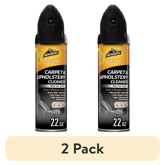 (2 pack) Armor All FRESH fx Power Foam Automotive Cleaner, Winter Auto Messes, Carpet & Upholstery (New Car Scent, 22 oz)