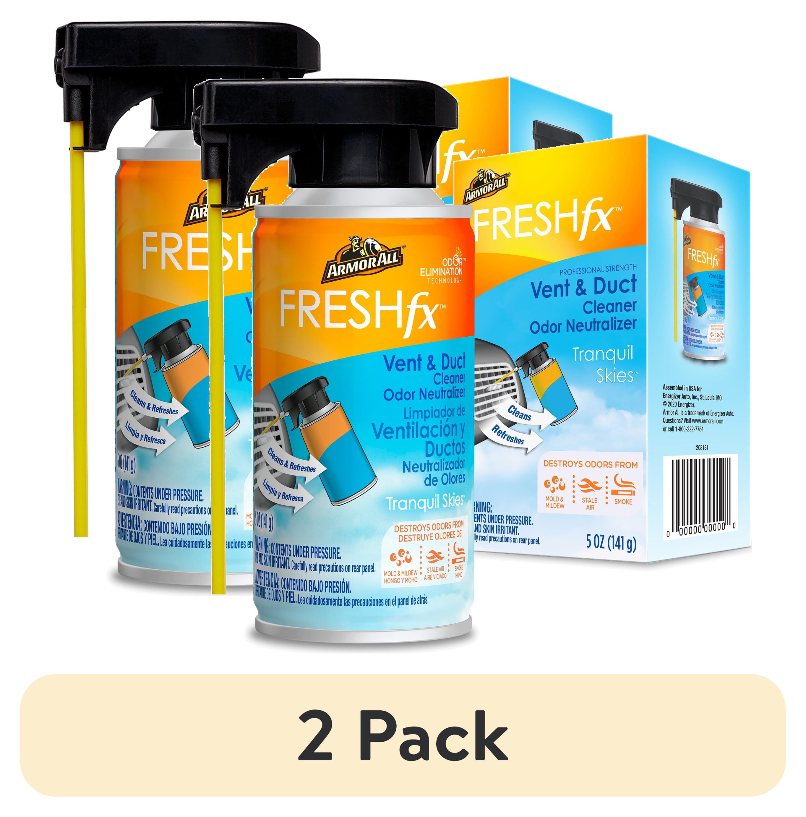 2 pack) Armor All Fresh Fx Tranquil Skies Vent Cleaner Odor