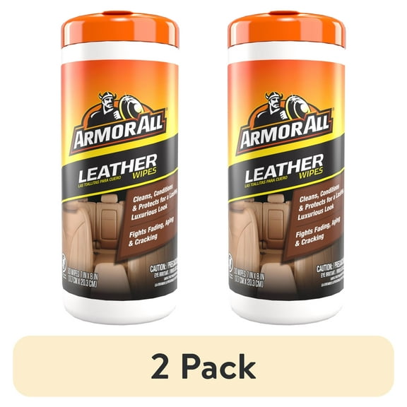 (2 pack) Armor All Leather Care Automotive Wipes - 30 Count