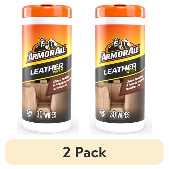 (2 pack) Armor All Leather Care Automotive Wipes - 30 Count