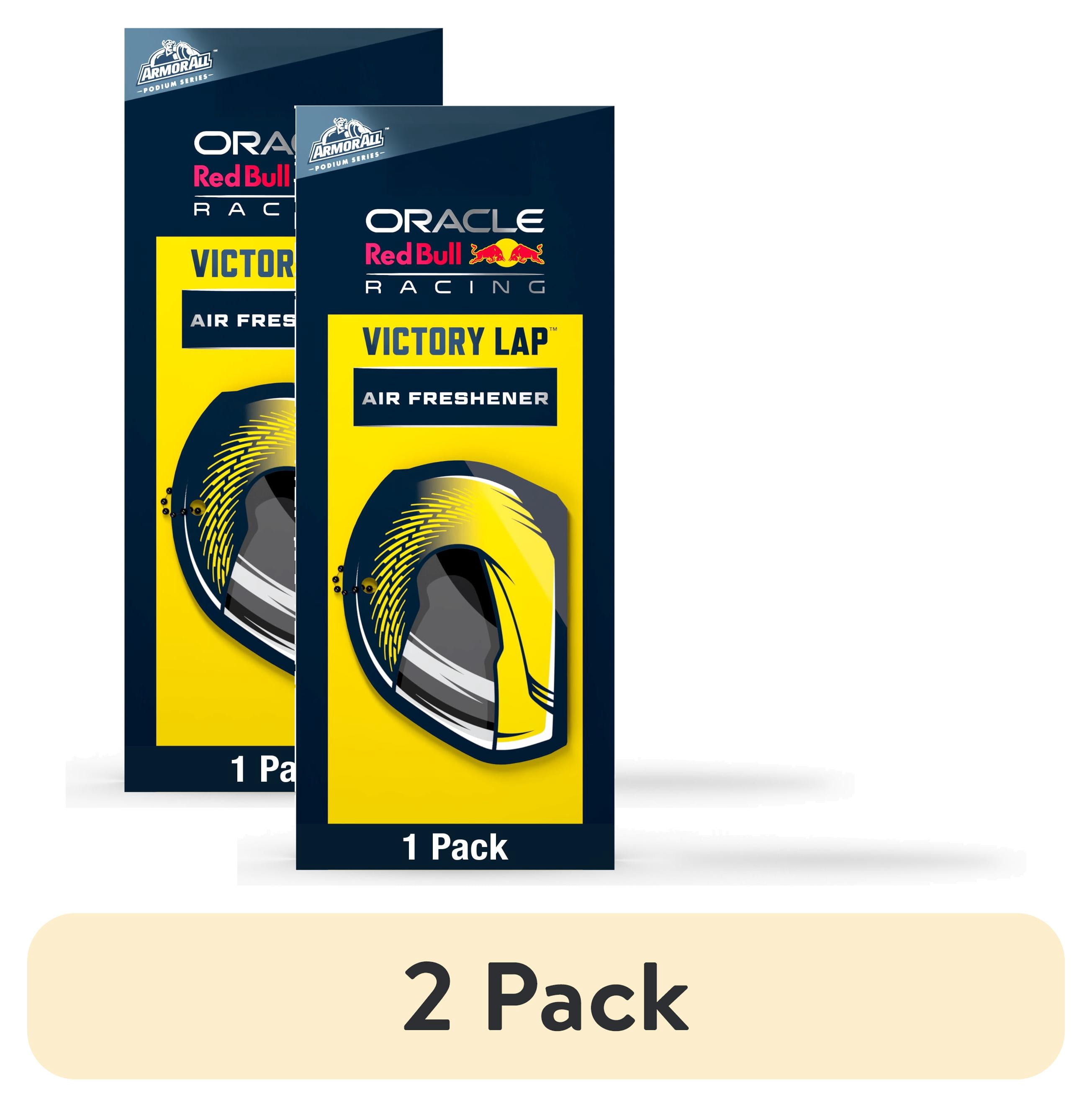 (2 pack) Armor All Podium Series Hanging Car Air Freshener (Victory Lap Scent), Long Lasting Logo Helmet Perfume Combines Rugged Oceanic Cologne with Notes of Citrus