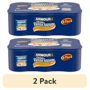 (2 pack) Armour Chicken Vienna Sausage, 4.6 oz Can, 6 Count Can
