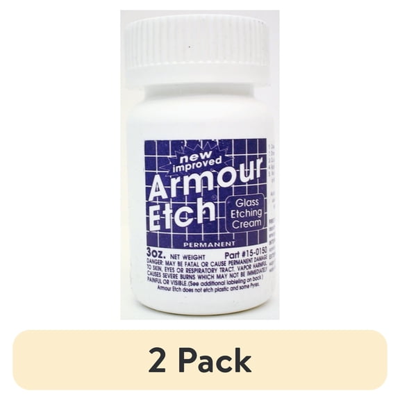 (2 pack) Armour Etch Glass Etching Cream, 3 oz.