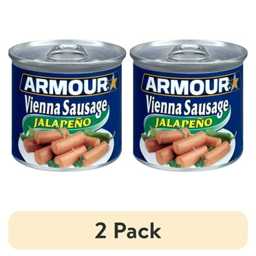 (2 pack) Armour Jalapeno Vienna Sausage, 4.6 oz Can