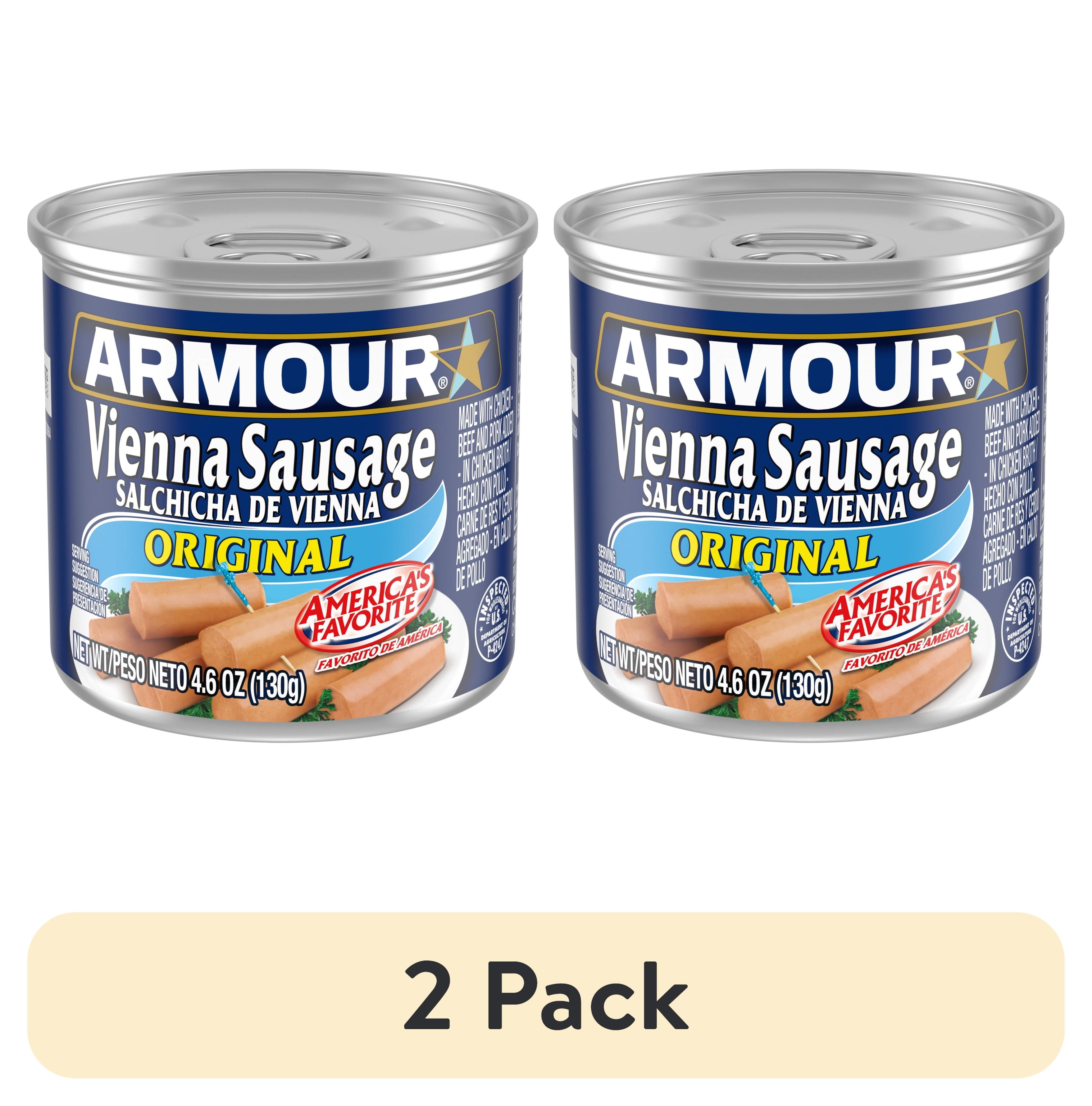 2 pack) Armour Star Vienna Sausage, Hot & Spicy Flavored, 7g