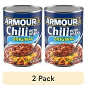 (2 pack) Armour Star Chili with Beans, Canned Food, 14 OZ