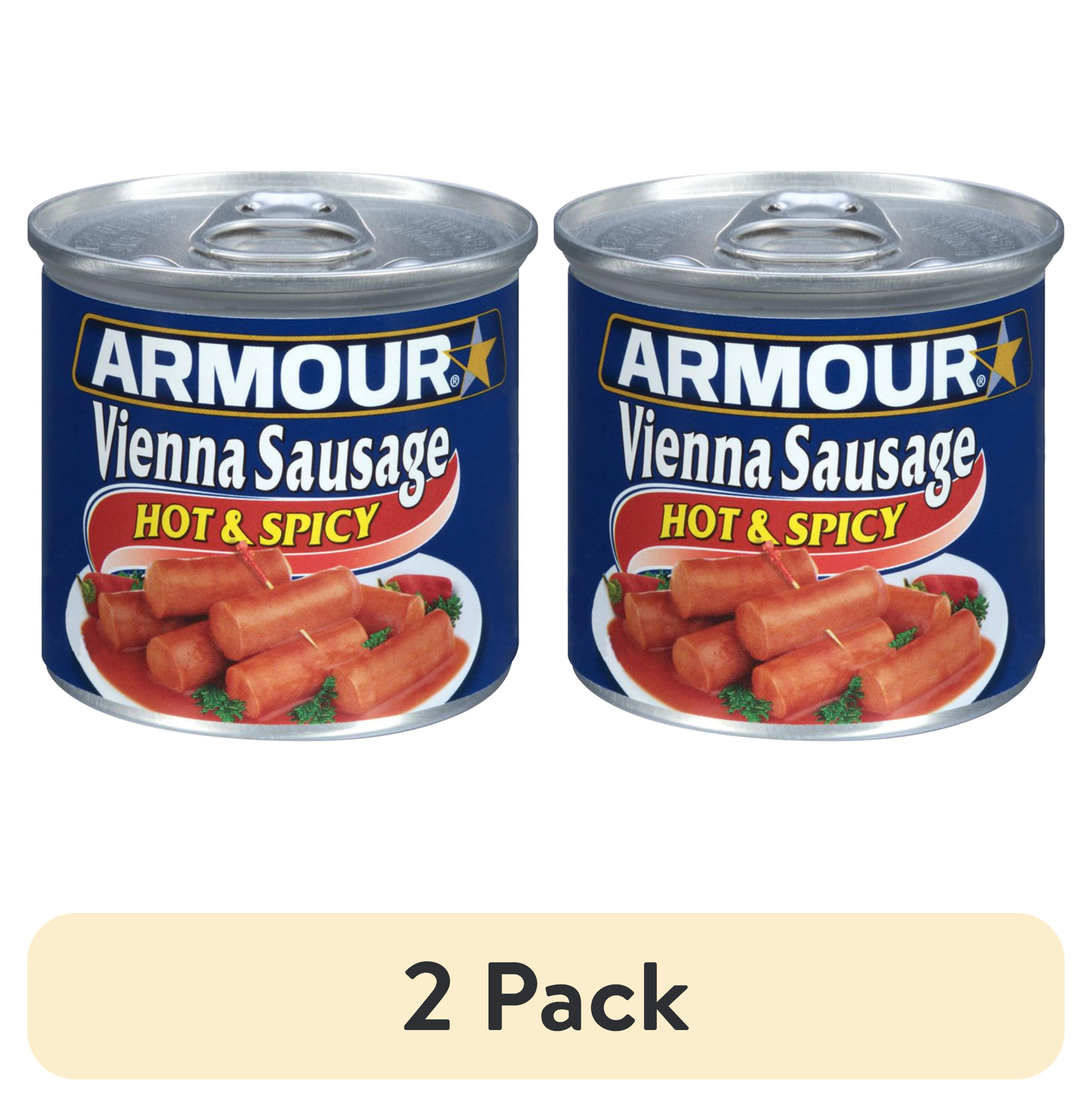4 pack) Armour Star Vienna Sausage, Hot & Spicy Flavored, 7g