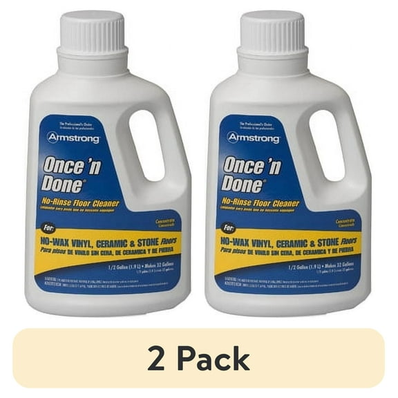 (2 pack) Armstrong World Industries Once 'N Done Concentrated No Rinse Floor Cleaners, 64 Ounce Citrus