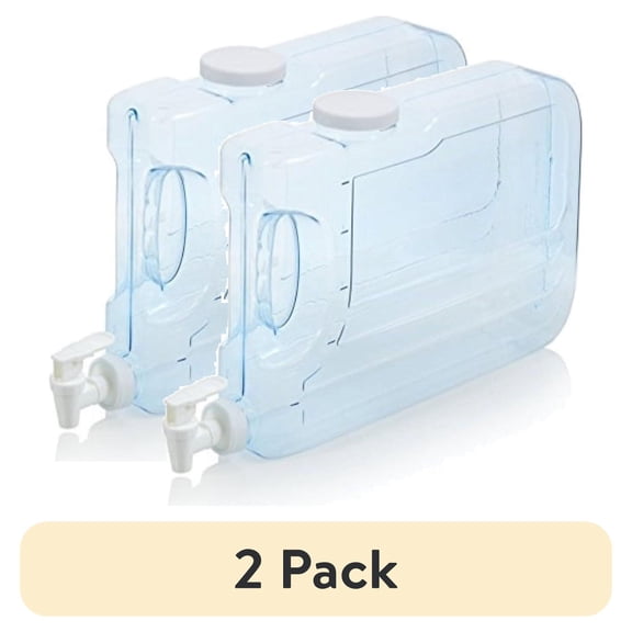 (2 pack) Arrow, Beverage Dispenser, Home Products H2O On The Go Clear 1.25 Gallon Convenient carry handle Beverage Dispenser, 1.25 gal, helpful for family beverage service.
