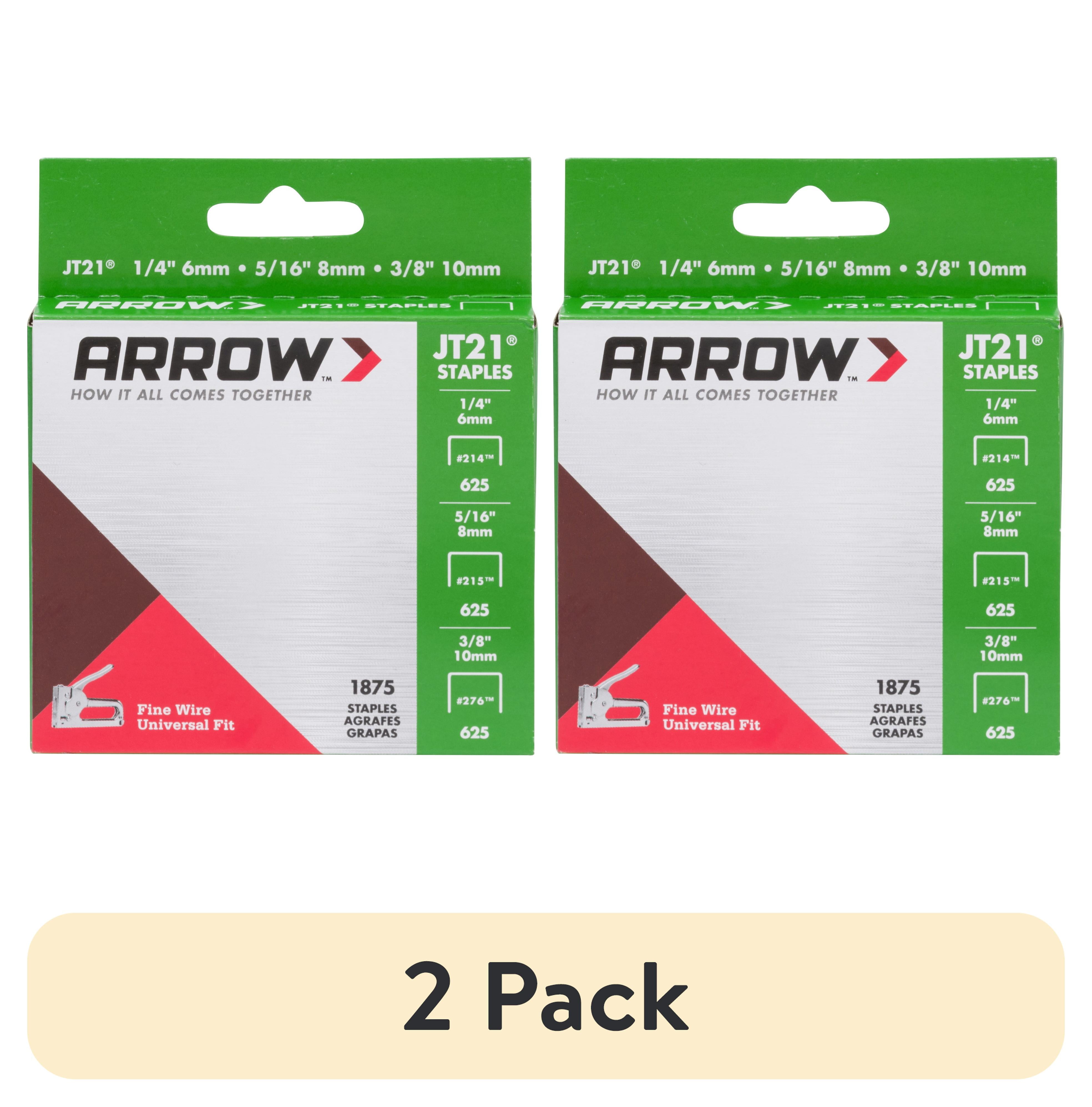 2 pack) Arrow Multi-pack Staples, 1/4-inch, 5/16-inch, 3/16-inch