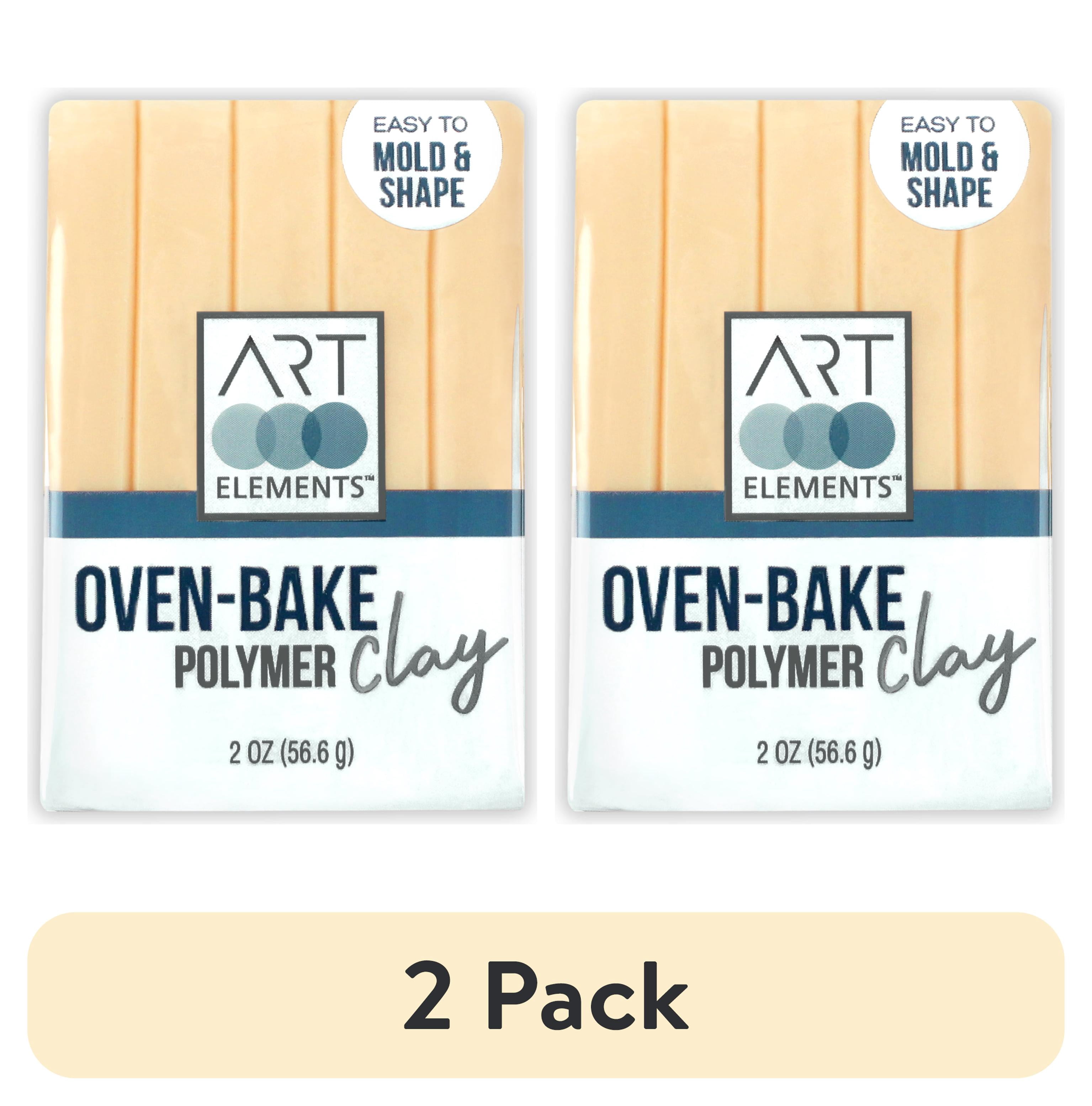 (2 pack) (2 pack) ArtSkills - Art Elements Oven Bake Polymer Clay, 2oz, Bisque