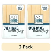 2 pack ArtSkills - Art Elements Oven Bake Polymer Clay, 2oz, Bisque