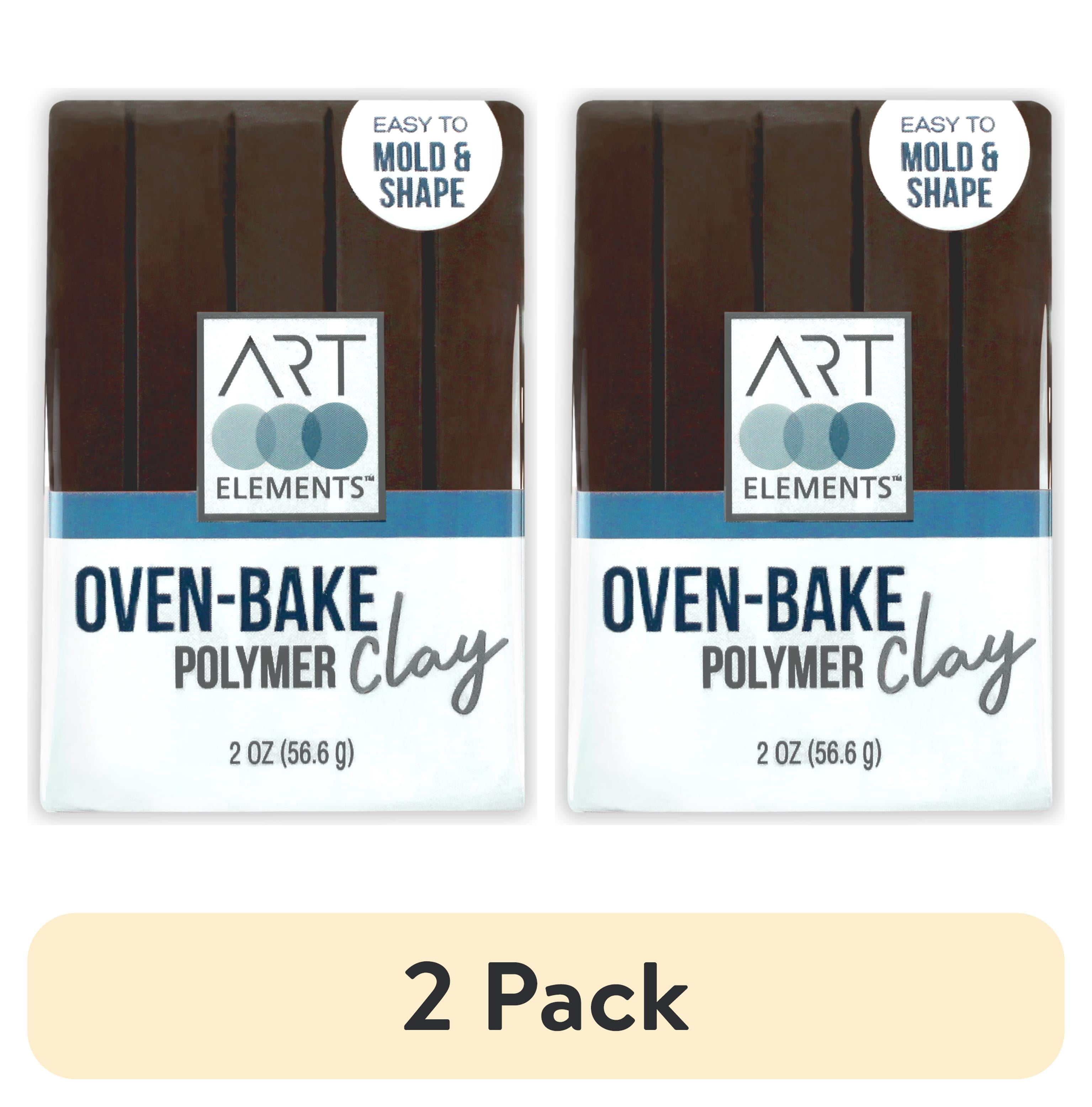 (2 pack) ArtSkills - Art Elements Oven Bake Polymer Clay, 2oz, Dark Brown