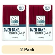 (2 pack) ArtSkills - Art Elements Oven Bake Polymer Clay, 2oz, Merlot
