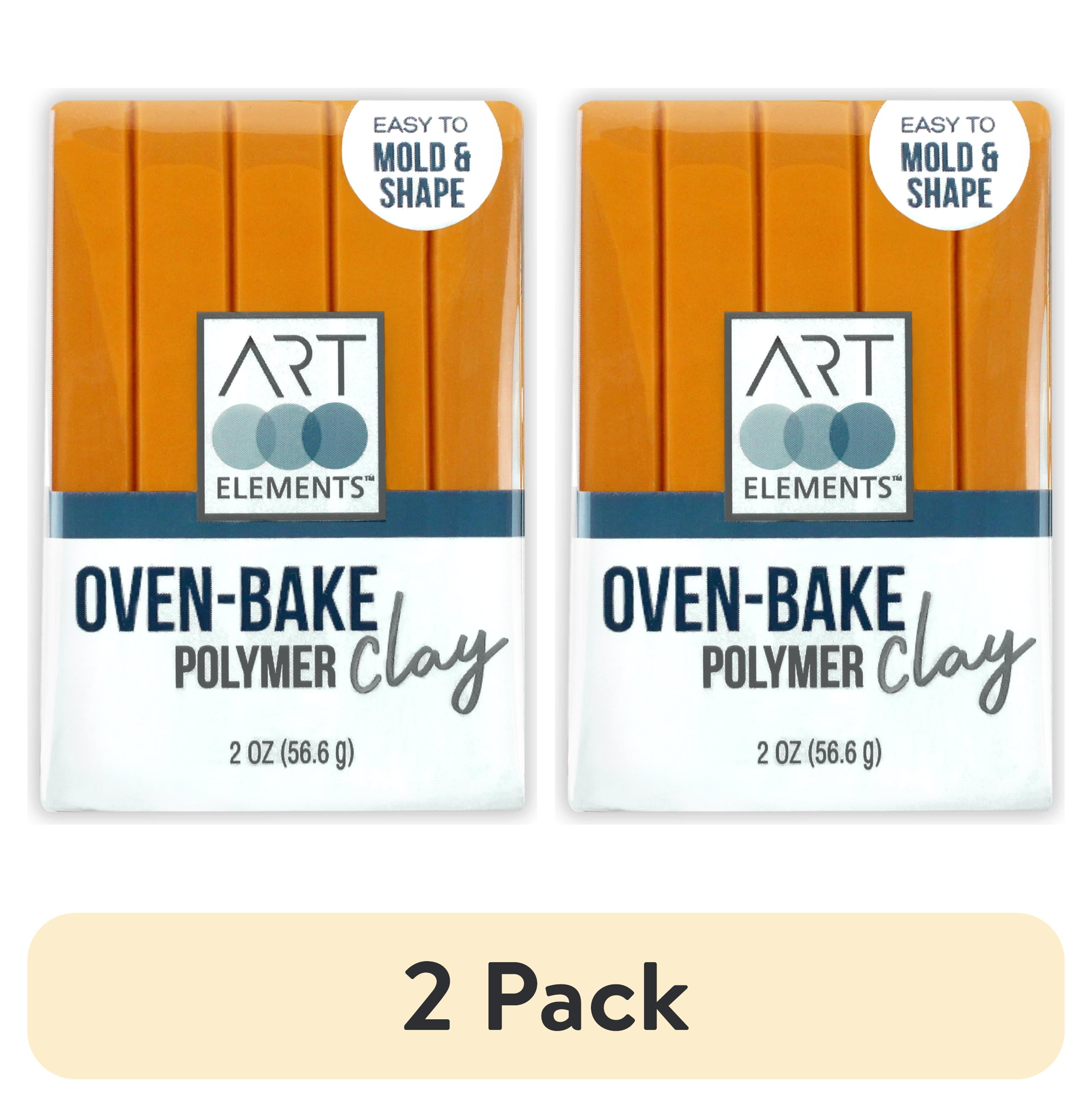 (2 pack) ArtSkills - Art Elements Oven Bake Polymer Clay, 2oz, Tangerine