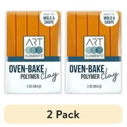 2 pack 2 pack 2 pack ArtSkills - Art Elements Oven Bake Polymer Clay, 2oz, Tangerine