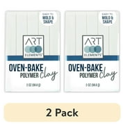 2 pack ArtSkills - Art Elements Oven Bake Polymer Clay, 2oz, White